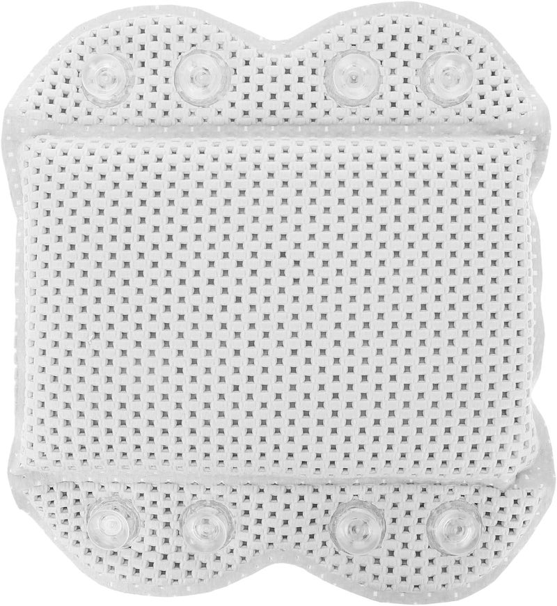 GALPADA Bath Pillow for Bathtub with Suction Cups, Comfortable PVC Foam Bath Neck Pillow, Non-Slip Headrest Cushion for Home Spa and Bathroom Relaxation, White - Image 1