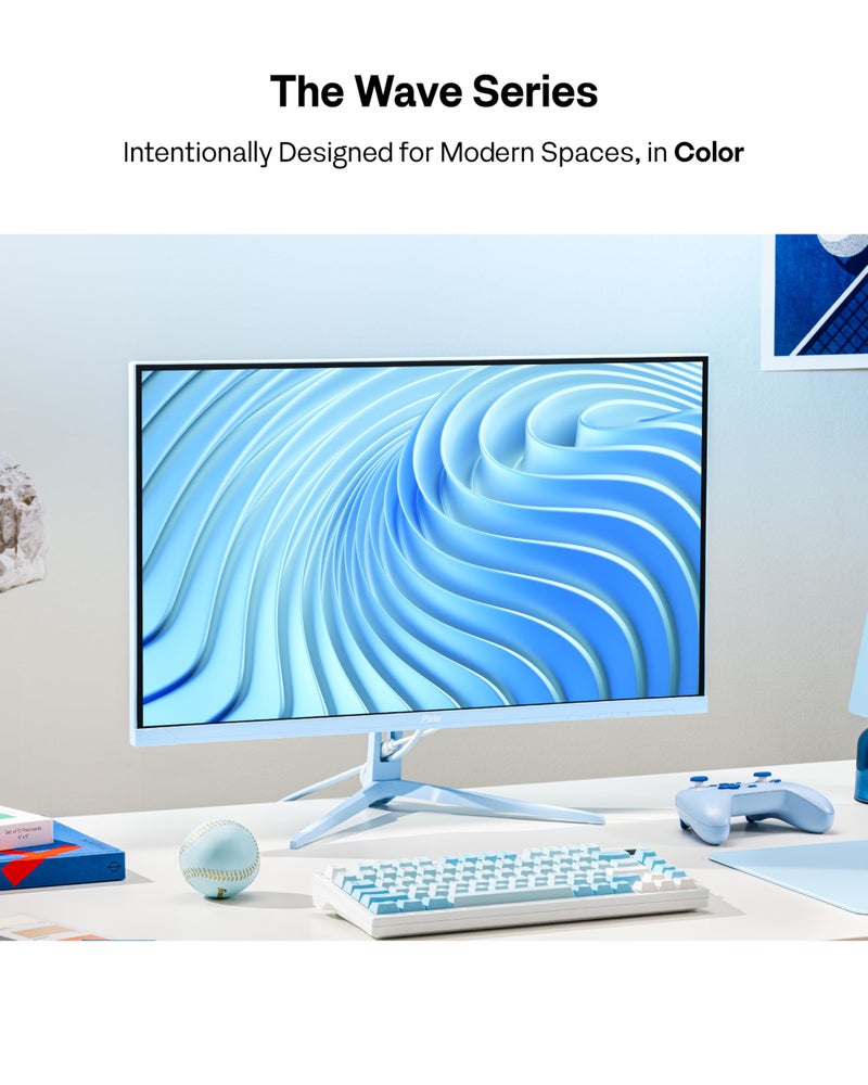 Pixio PX246 Wave Blue 24 inch 120Hz Refresh Rate FHD 1080p Resolution IPS Panel 4ms GTG Response Time Gaming Monitor with Adaptive Sync - Image 2