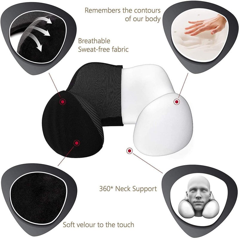 Adofys Travel Pillow Premium Memory Foam, Comfortable & Supportive Neck Pillow, Pain Relief Sleeping Neck Pillows for Travel, Airplane Pillow for Sleeping Airplane, Car, Office and Home - Image 1