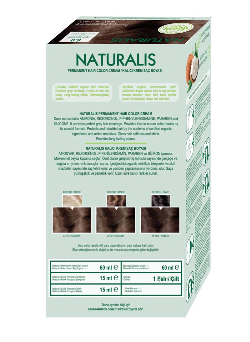 NEVA Naturalis Permanent Hair Color, Vegan,100% Gray Coverage, Organic, No Harmful Chemicals, Ammonia Free, Long-Lasting - INTENSE LIGHT BROWN - 5.0 - Image 4