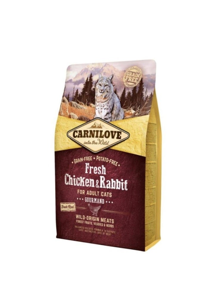 كارنيلوف كرنيلوف دجاج وأرنب طازج طعام جاف للقطط البالغة 6 كجم - Image 2
