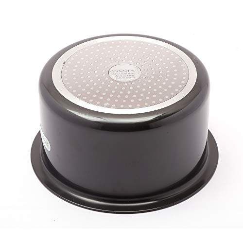 Coconut Hard Anodised Tope/Cook Pot - 1 Unit - Capacity - 3.5 litres(Dimension -24Cms) Gas Stove & Induction Base Top Compatible, Black - Image 2