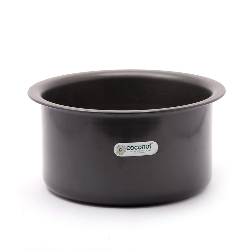Coconut Hard Anodised Tope/Cook Pot - 1 Unit - Capacity - 3.5 litres(Dimension -24Cms) Gas Stove & Induction Base Top Compatible, Black - Image 3