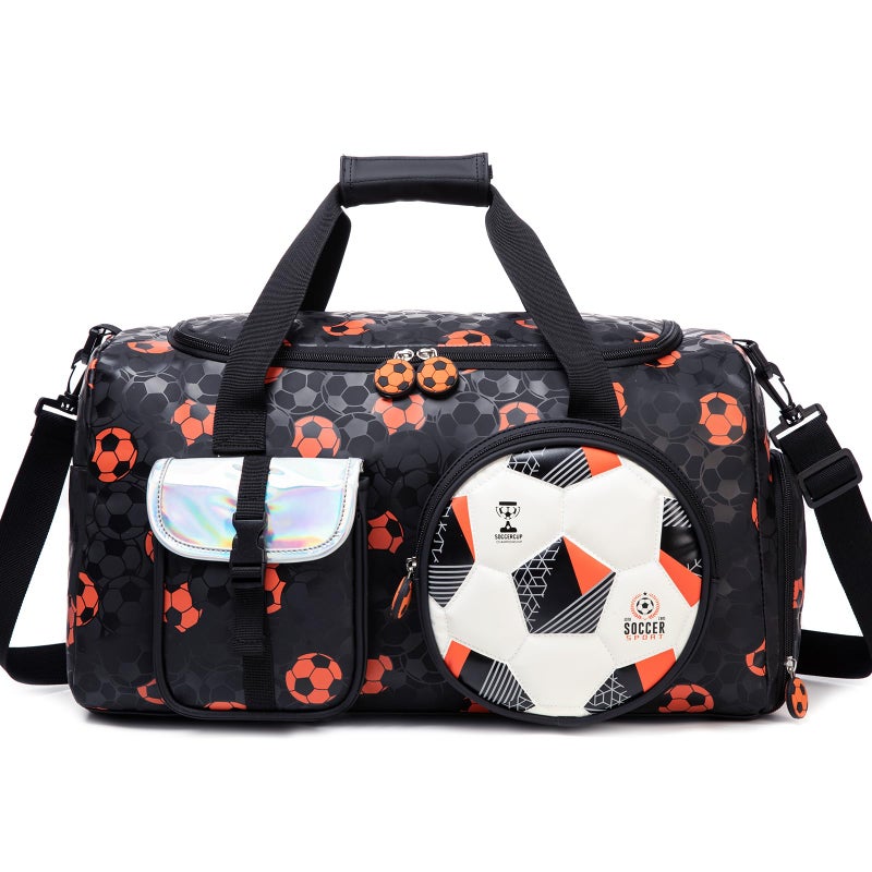 Oruiji Kids Duffle Bag Boys Travel Bag for Kids Overnight Sports Bags for Boys Weekender Gym Soccer Bags for Boy with Shoe Compartment - Image 2