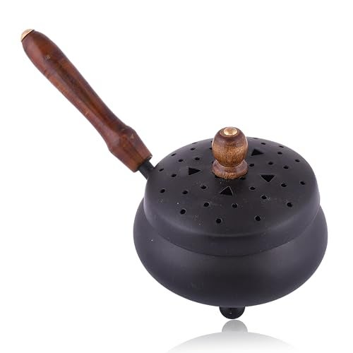 CraftVatika Metal Dhoop Dani Stand Incense Burner Loban Burner, Loban Sambrani Dhoop Holder, Kapoor Dani, Incense Burner Dhoop Dani for Pooja, Temple, Home Decor Dhoop Dani - Image 2