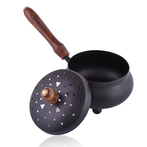 CraftVatika Metal Dhoop Dani Stand Incense Burner Loban Burner, Loban Sambrani Dhoop Holder, Kapoor Dani, Incense Burner Dhoop Dani for Pooja, Temple, Home Decor Dhoop Dani - Image 3