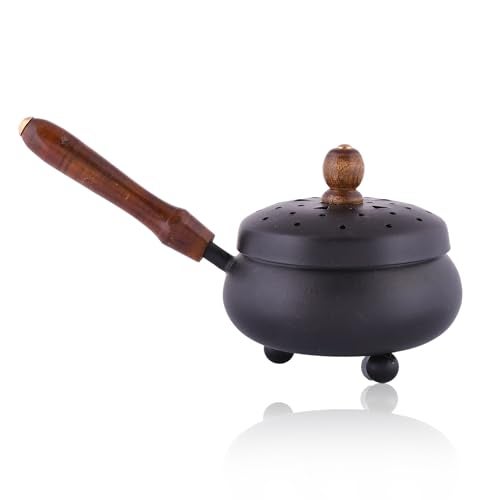 CraftVatika Metal Dhoop Dani Stand Incense Burner Loban Burner, Loban Sambrani Dhoop Holder, Kapoor Dani, Incense Burner Dhoop Dani for Pooja, Temple, Home Decor Dhoop Dani - Image 4