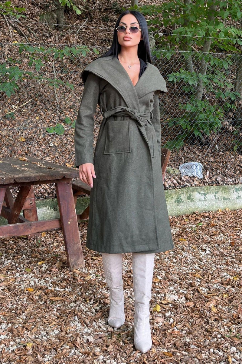 Weshaya Coat Women Khaki - Image 1