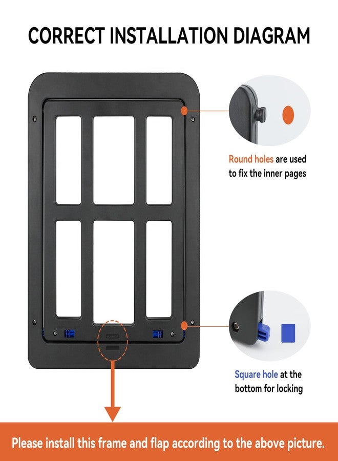 Namsan Cat Door Screen Door, Passage 8.3 x 10.3 inches, Small Dog Door for Sliding Door, Magnetic Auto Closing, Cat Screen Window, Lockable, Black - Image 4