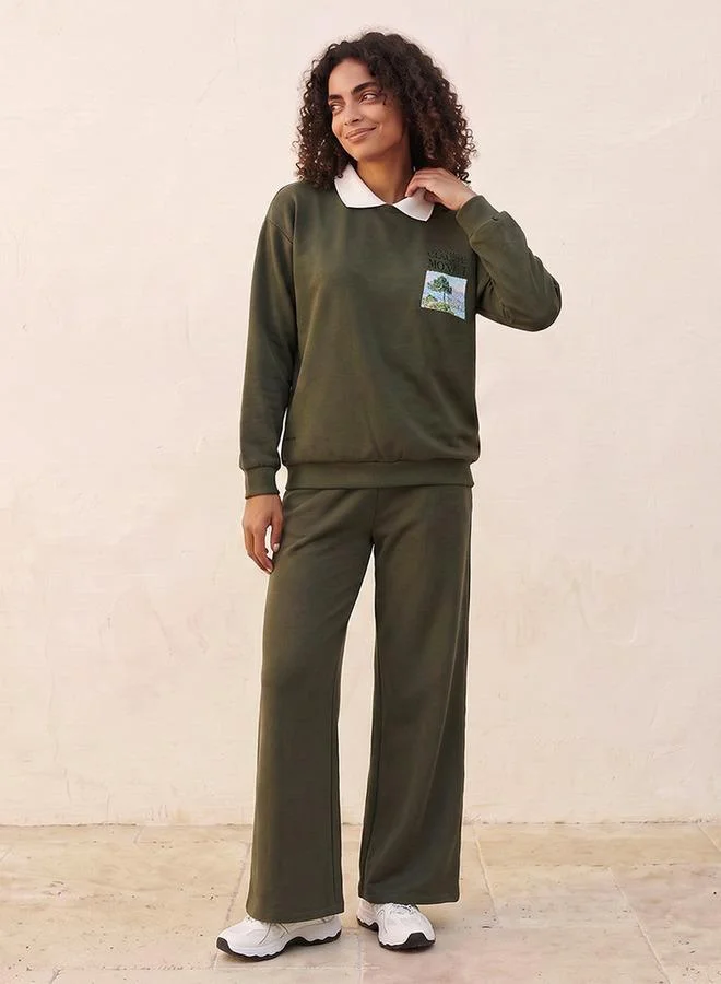 SP Characters Claude Monet Sweatshirt with Collar