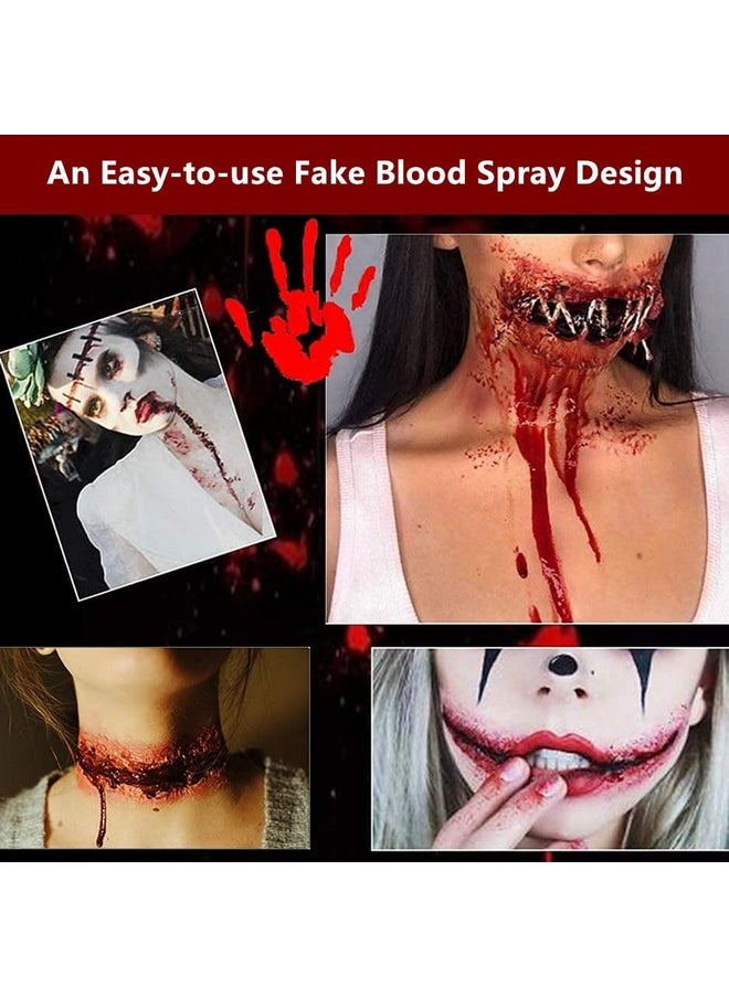 Go Ho - Blood Splatter Fake Blood Makeup(0.35 Oz),Halloween Fake Blood Spray Eye Blood Drops Body Paint,Fake Blood For Clothes And Zombie Monster Vampire Clown Costume Cosplay Makeup,1Pc - Image 1
