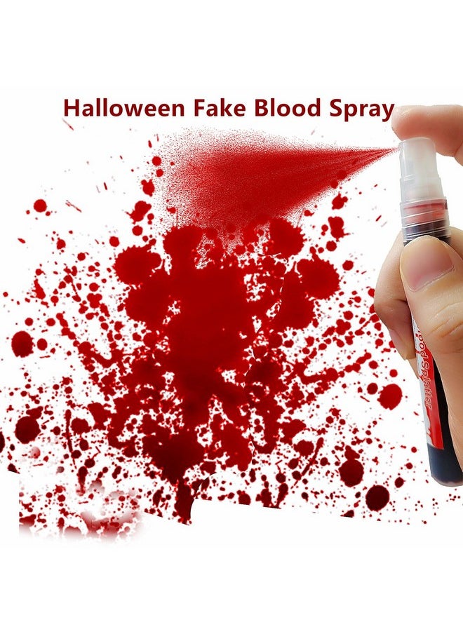 Go Ho - Blood Splatter Fake Blood Makeup(0.35 Oz),Halloween Fake Blood Spray Eye Blood Drops Body Paint,Fake Blood For Clothes And Zombie Monster Vampire Clown Costume Cosplay Makeup,1Pc - Image 1