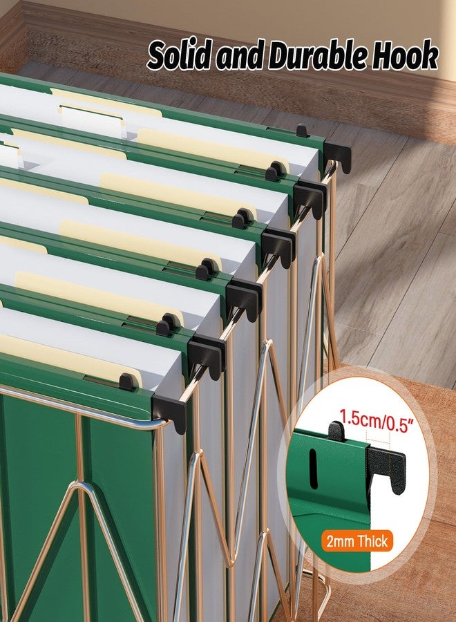 SHUTEX Plastic Hanging File Folders,12 Pack Reinforced Extra Capacity Hang Folders,2 Inch Expansion Bottom,File Cabinet Folders,Green Filing Cabinet Folders,Letter Size,for Bulk Files, Medical Charts - Image 5