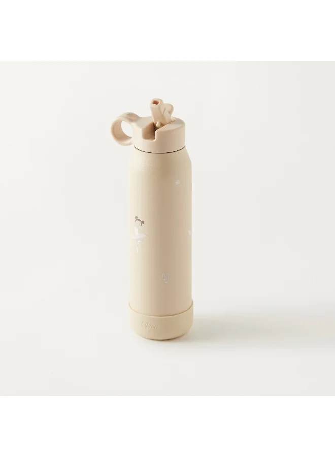 Citron Ballerina Print Water Bottle for Kids