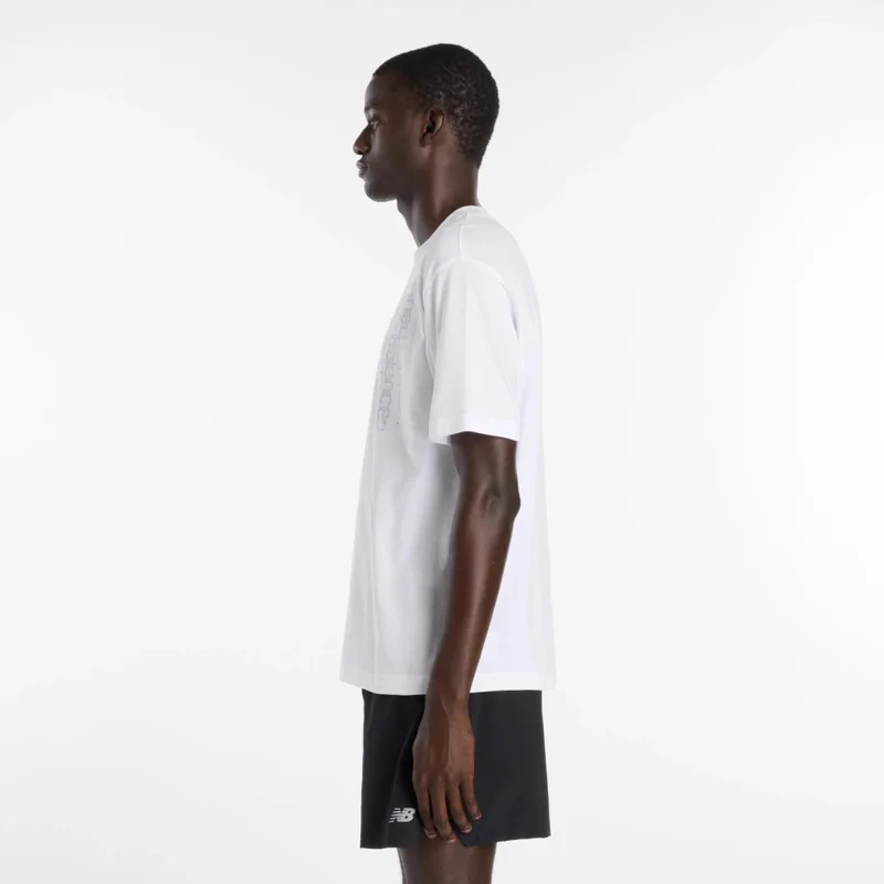 New Balance White Reflective T-Shirt for Men | Best Price UAE