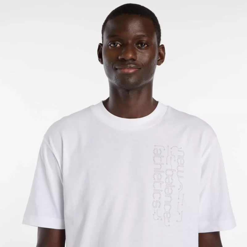 New Balance White Reflective T-Shirt for Men | Best Price UAE
