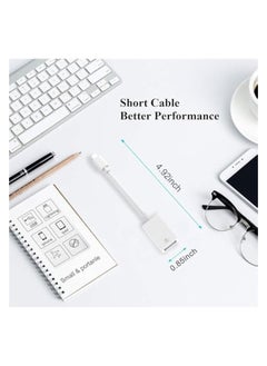 erorex Lightning to USB Camera Adapter for iPhone, Female USB 3.0 OTG Cable Adapter Support Connect Camera,USB Flash Drive, U Disk, Keyboard, Mouse, Hubs, MIDI, Plug and Play, White  - Image 3