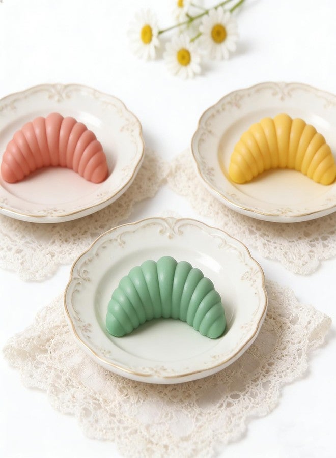 Vrthske 2PCS Silicone Croissant Molds, 12-Cavity Small Caterpillar Shaped Baking Pan for Cookie, Chocolate, Candy, Bread, Pastry, Cake Decoration - Image 4