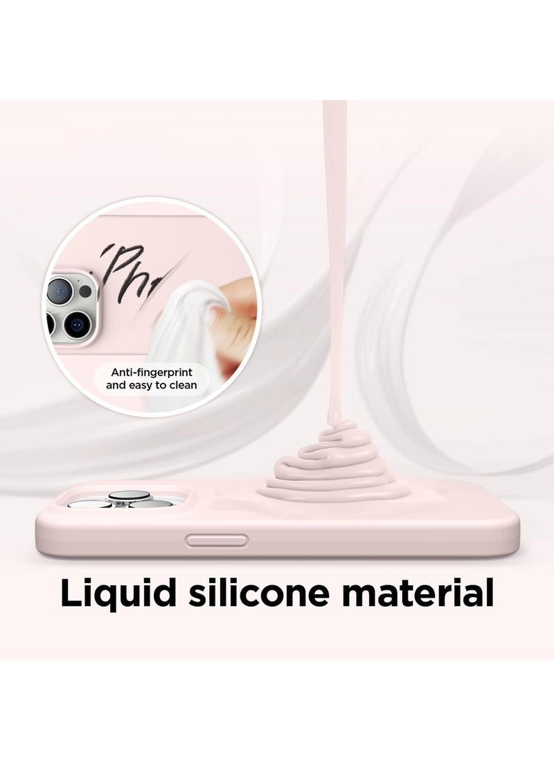 Compatible with iPhone 15 Pro Max Case Liquid Silicone Case Full Body Protective Cover Shockproof Slim Phone Case Anti-Scratch Soft Microfiber Lining 6.7 inch - Image 4