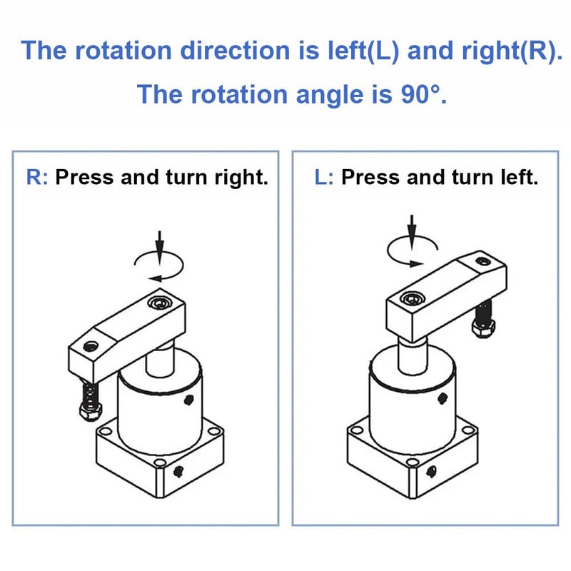 90 Degree Double Acting Rotary Pneumatic Cylinder ACK32 90 L CNC Automation Air Swing Tool - Image 5