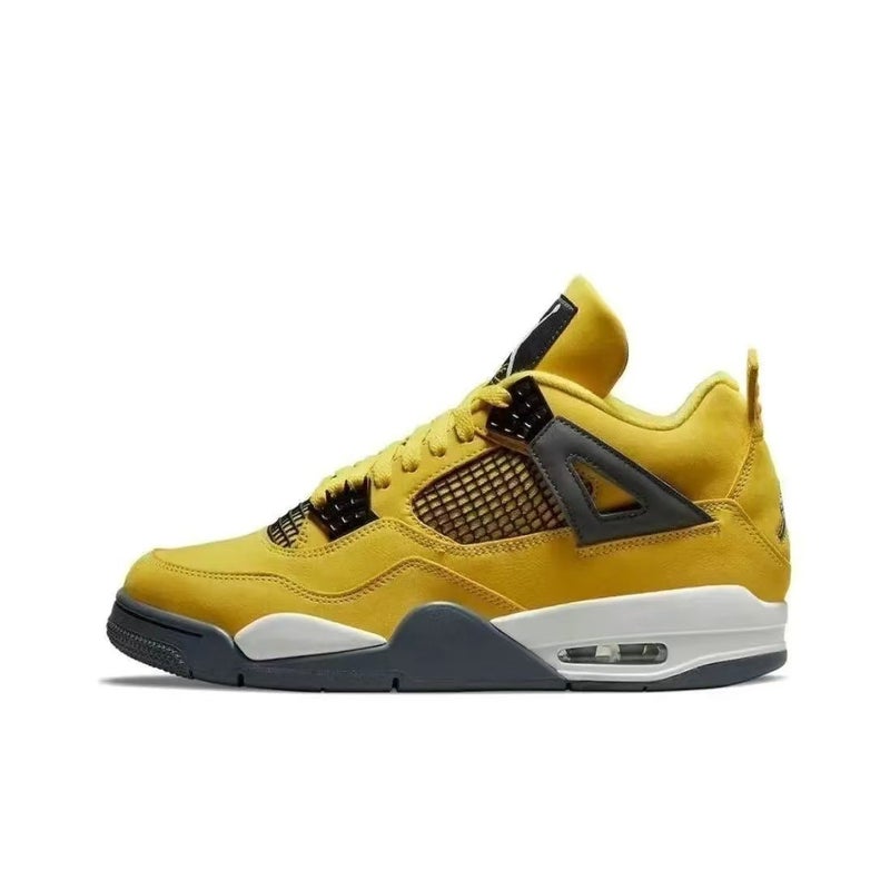 Aj4 Black and White Panda Sapphire Black Cat Black Gray White Cat Jo4 Non-Slip Wear-Resistant Men''s and Women''s Basketball Shoes Aj4 Basketball Shoes - Image 1