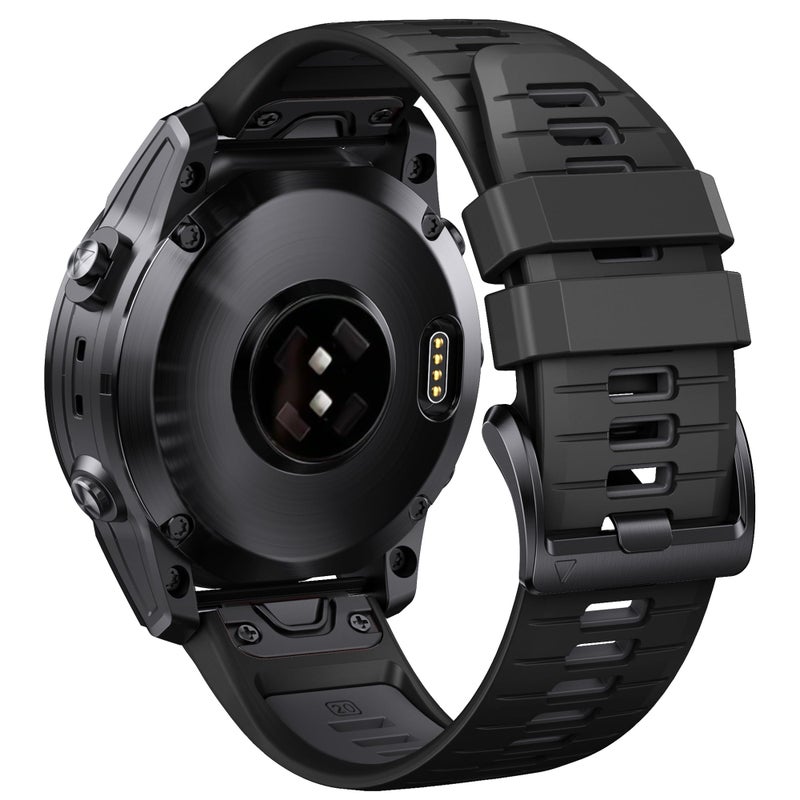 ANCOOL حزام ساعة ANCOOL لفينيكس 6S/فينيكس 7S/فينيكس 5S 20MM حزام ساعة سيليكون لفينيكس 8 43mm/5S بلس/6S برو/7S برو/إنستينكت 2S (أسود-رمادي) - Image 1