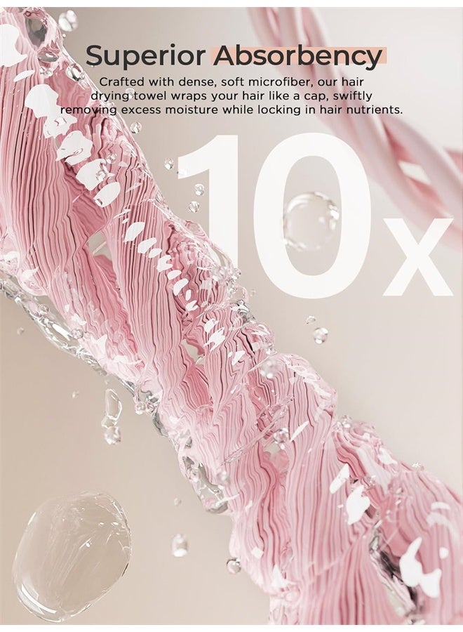 هومستر 2 حزم منشفة الشعر من الألياف الدقيقة ، منشفة لف الشعر الممتصة ، مناشف الرأس ، مناشف حمام غطاء النوم - Image 4
