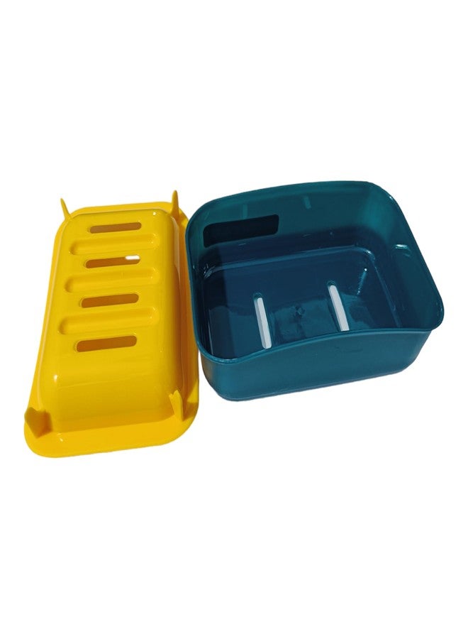 PUTHAK Decorative Drainage Waterproof Plastic Soap Case Dish Holder,Soap Holder with Draining Tray- Pack of 4 - Image 4
