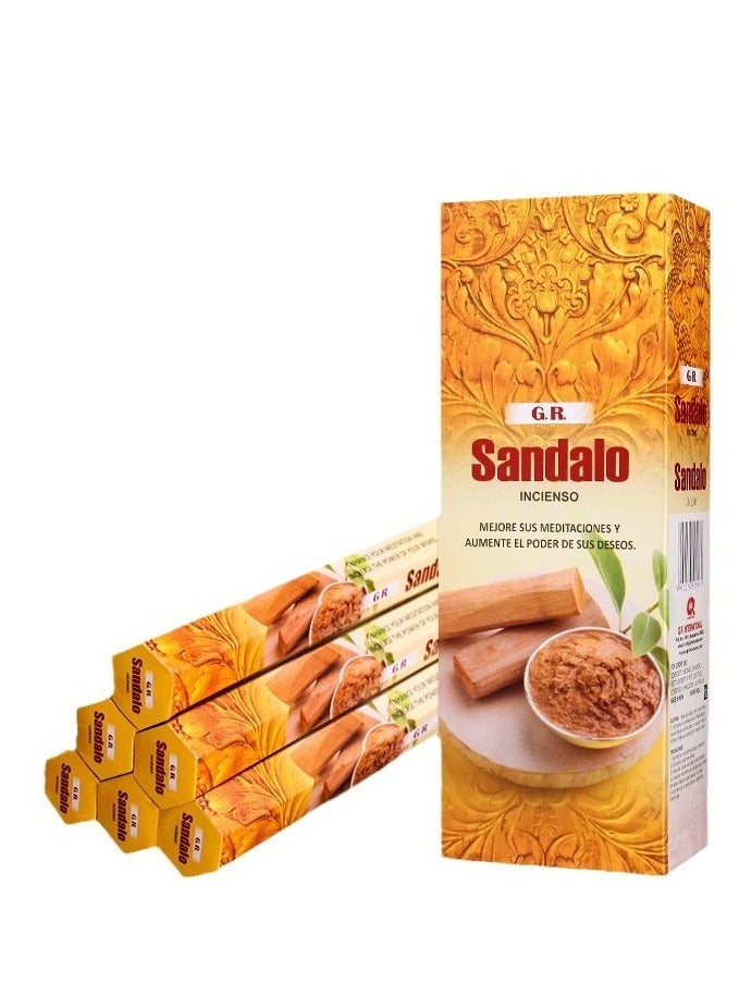 GR Sandalwood Incense Sticks Pack Of 120, Natural Relaxing, Prayer, Aromatherapy Incense for Air Purifier, Mind & Spirit & Ritualistic Fragrance, Ramadan Gift - Image 1