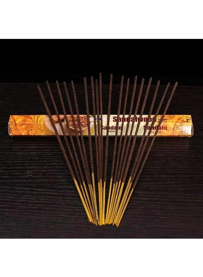 GR Sandalwood Incense Sticks Pack Of 120, Natural Relaxing, Prayer, Aromatherapy Incense for Air Purifier, Mind & Spirit & Ritualistic Fragrance, Ramadan Gift - Image 3