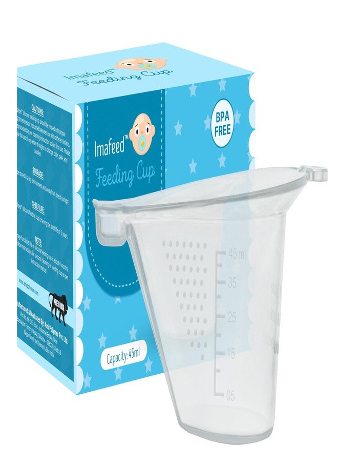 ImaFeed Baby Care Combo | Boilable Reusable Silicone Feeding Cup 45ml with Soft Finger Toothbrush for Newborns and Kids | BPA-Free and Gentle on Gums (Standard, 2, Pack) - Image 3