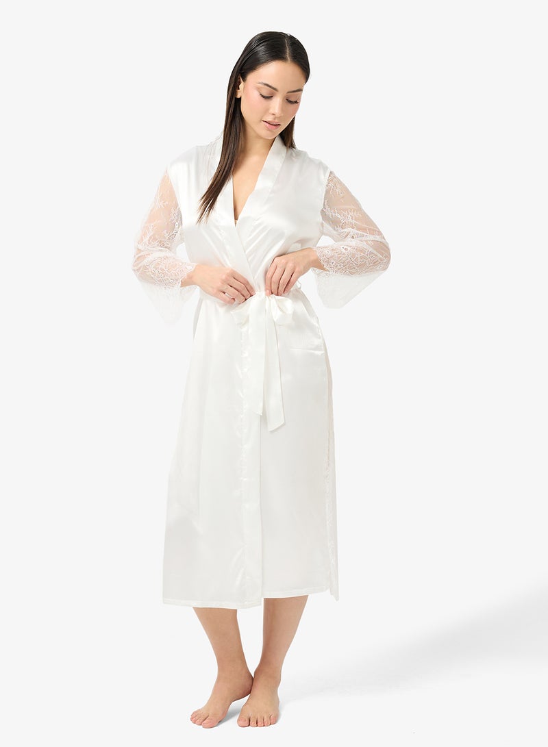 جينجر روب ساتان بظهر دانتيل - Image 4