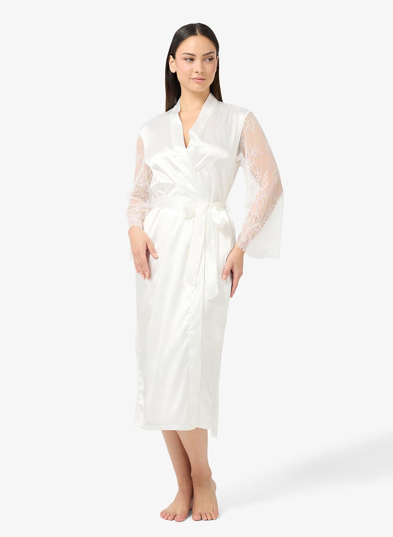 جينجر روب ساتان بظهر دانتيل - Image 1