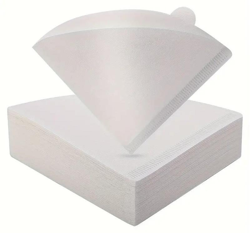 Qahwa 100 Piece Coffee Paper Filter V60 Size 02 White - Image 1