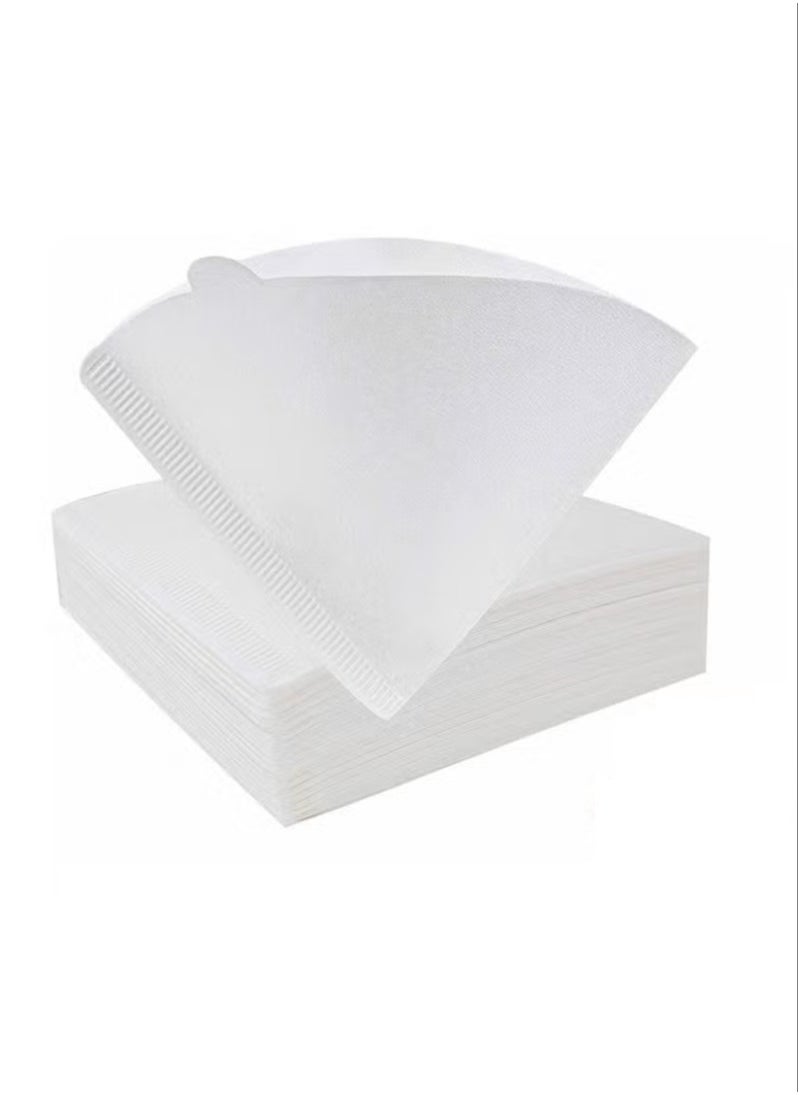 Qahwa 100 Piece Coffee Paper Filter V60 Size 02 White  - Image 1