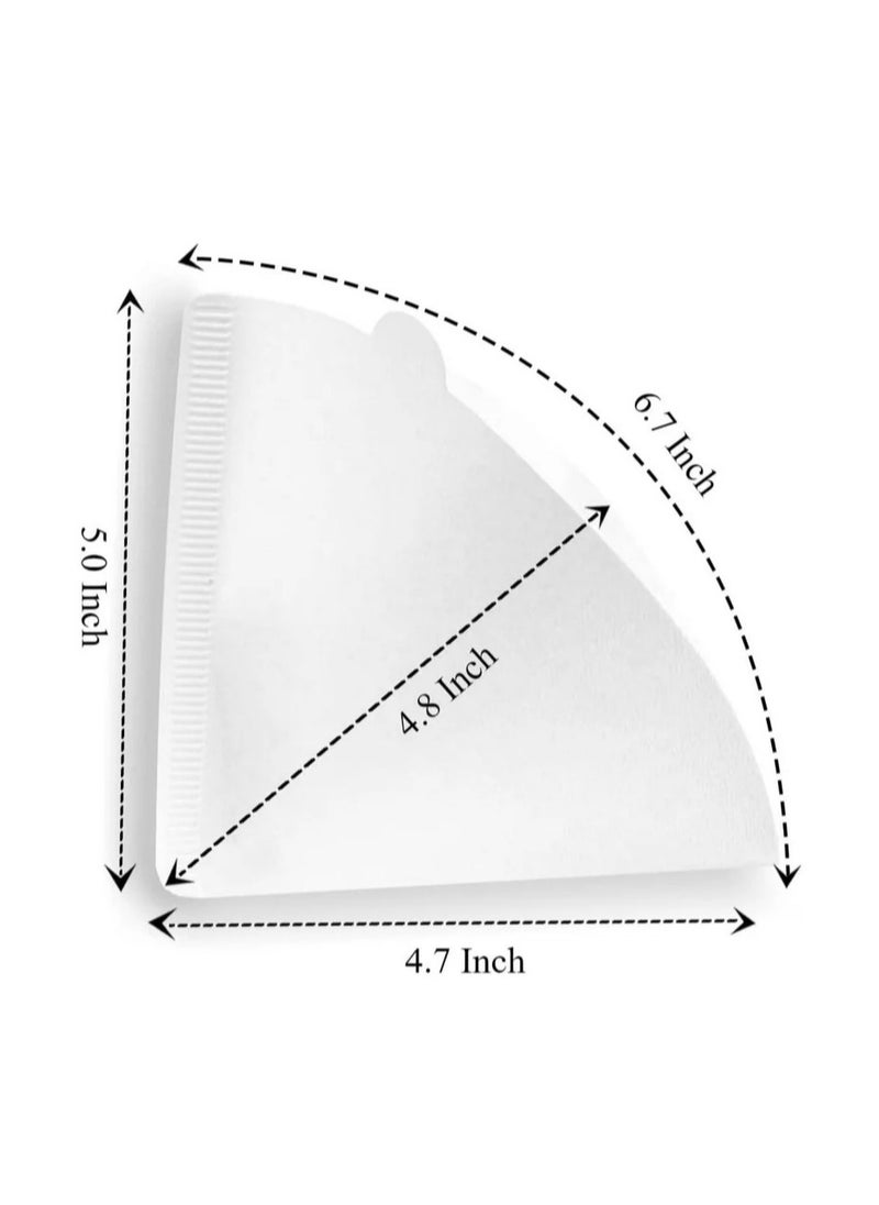 Qahwa 100 Piece Coffee Paper Filter V60 Size 02 White  - Image 4