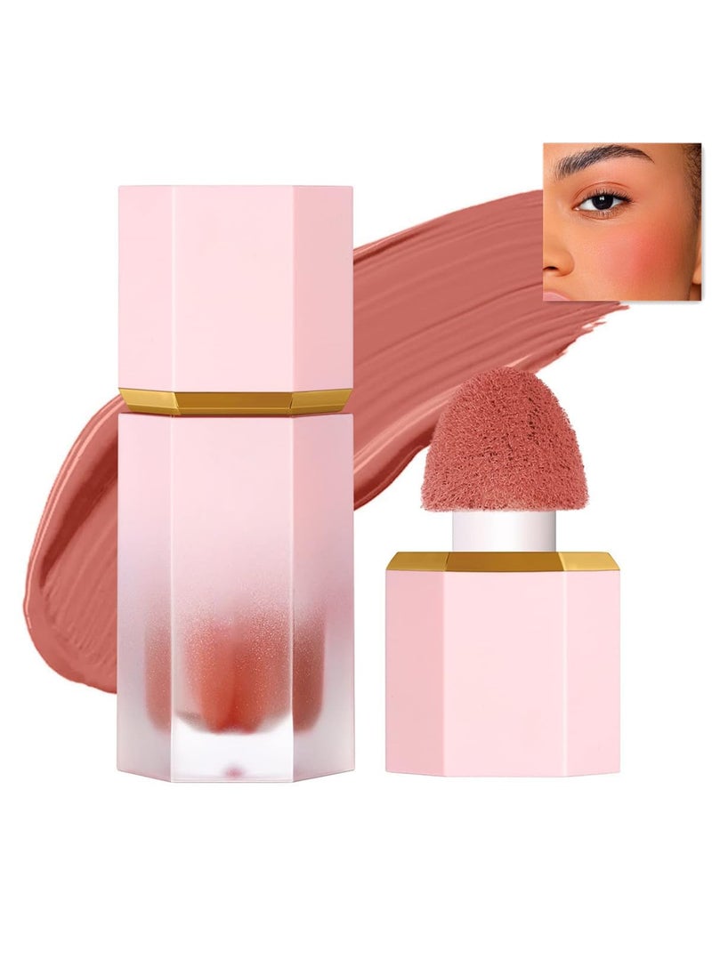 Beauty Searcher - Cheek Gel Cream Liquid Blush Makeup Soft Lightweight Breathable Feel LongWearing Smudge Proof NaturalLooking Skin Tint Blush Makeup 104 RISKY BUSINESE - Image 1