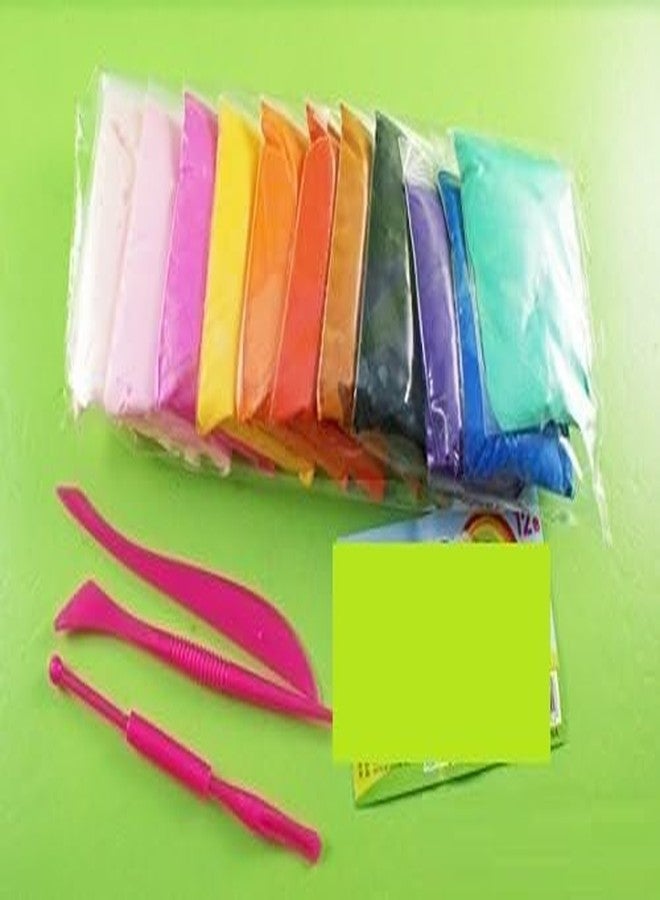 Eclet (Pack of 12) Air Dry Clay, Colorful Children Soft Clay, Creative Art Crafts, Gifts for Kids-Multi Color. Non-Toxic Modeling Magic Fluffy Foam Bouncing Clay Putty Kit for Kids with Tools .166 - Image 1