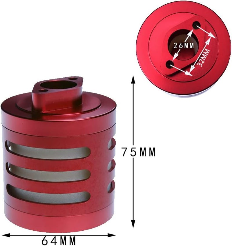 FLMLF Air filter Set for 1/5 RC Hpi Baja Rovan King Motor 5B 5T 5SC FG GoPed (red) - Image 2