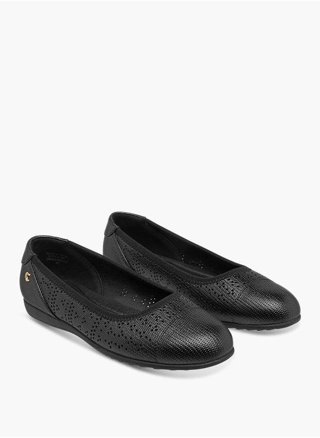 Le Confort Women Laser Cut Detail Slip-On Ballerina Shoes  - Image 1