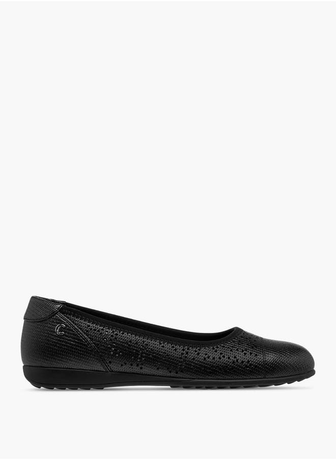 Le Confort Women Laser Cut Detail Slip-On Ballerina Shoes  - Image 3