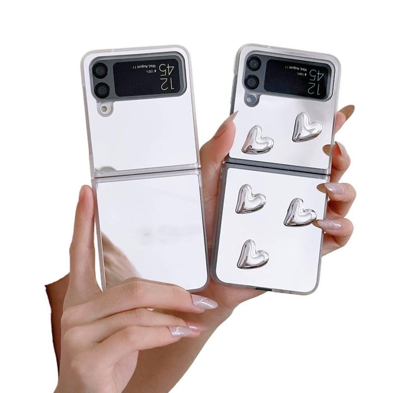 Protective Case | Shockproof Cover for Samsung Galaxy Z Flip 6 | Mirror Silver - Image 2