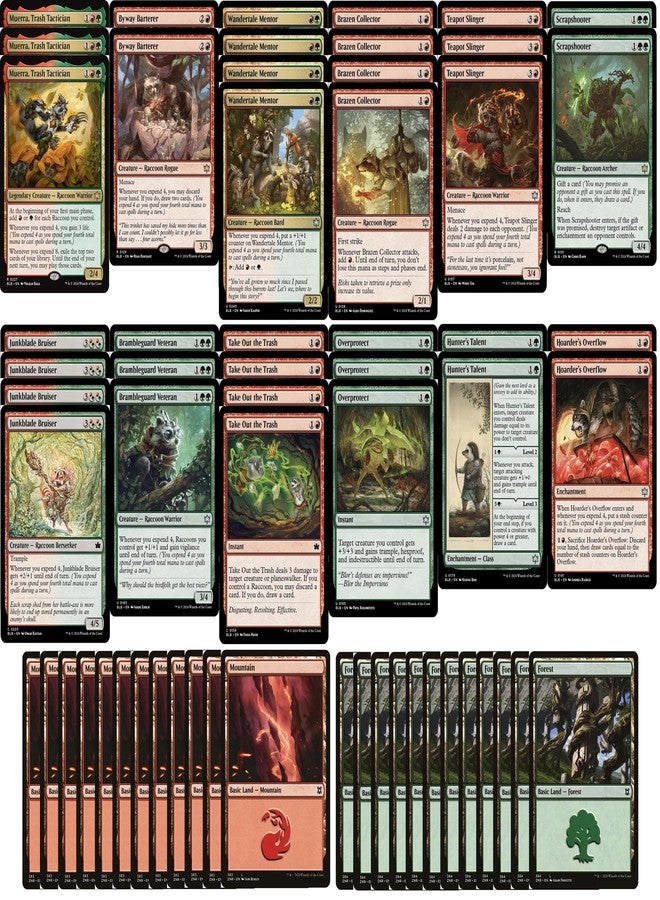 Elite Raccoon MTG Deck - Gruul Red Green - Modern & Pioneer Legal - Custom Built - Magic The Gathering - MTG - 60 Card!