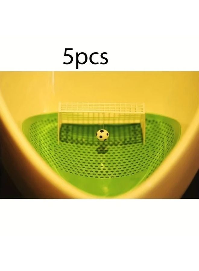 واقيات مقاعد المرحاض الخضراء 5 قطع، واقيات مضادة للرائحة والتناثر، تصميم رياضي - Image 1