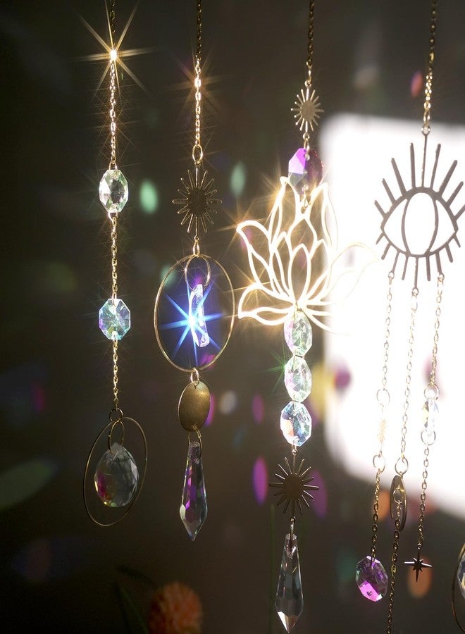ilclviz Suncatcher Crystal Hanging Sun Catcher Prism with Chain Pendant Ornament Crystal Balls for Window - Image 4