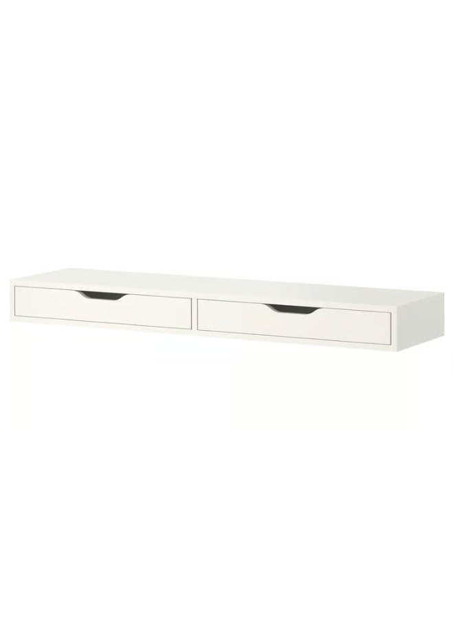 IKEA (IKEA) Shelf With Drawers White 119x29 cm - Image 1