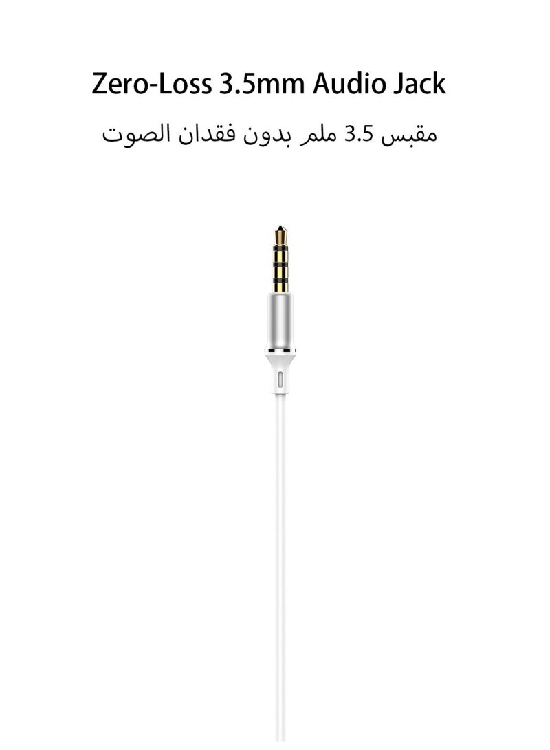 تمبو سماعات أذن سلكية Tempo، مقبس صوت 3.5 مم، صوت ستيريو غامر عالي الدقة، ميكروفون مدمج عالي الجودة، سماعة رأس سلكية مزودة بتحكم خطي - Image 4