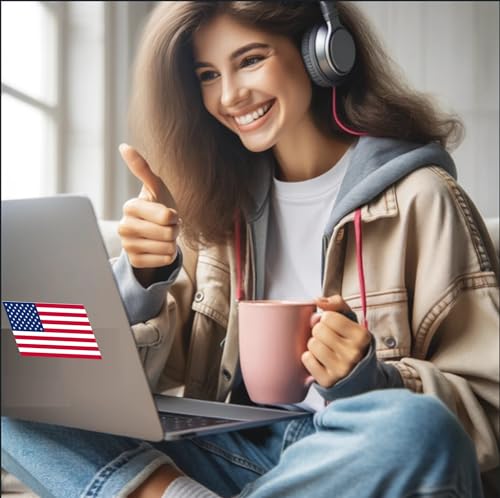 U ANNPER Reflective American Flag Stickers - 3-Pack, 5x3 Inches - Durable & Waterproof Decals for Vehicles & Personal Items，Car Bumper/Truck/Motorcycle/Helmet/Laptop/Window/Water Bottle/Mail Box - Image 2