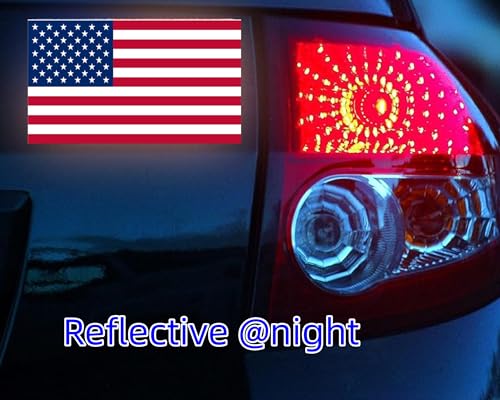 U ANNPER Reflective American Flag Stickers - 3-Pack, 5x3 Inches - Durable & Waterproof Decals for Vehicles & Personal Items，Car Bumper/Truck/Motorcycle/Helmet/Laptop/Window/Water Bottle/Mail Box - Image 4