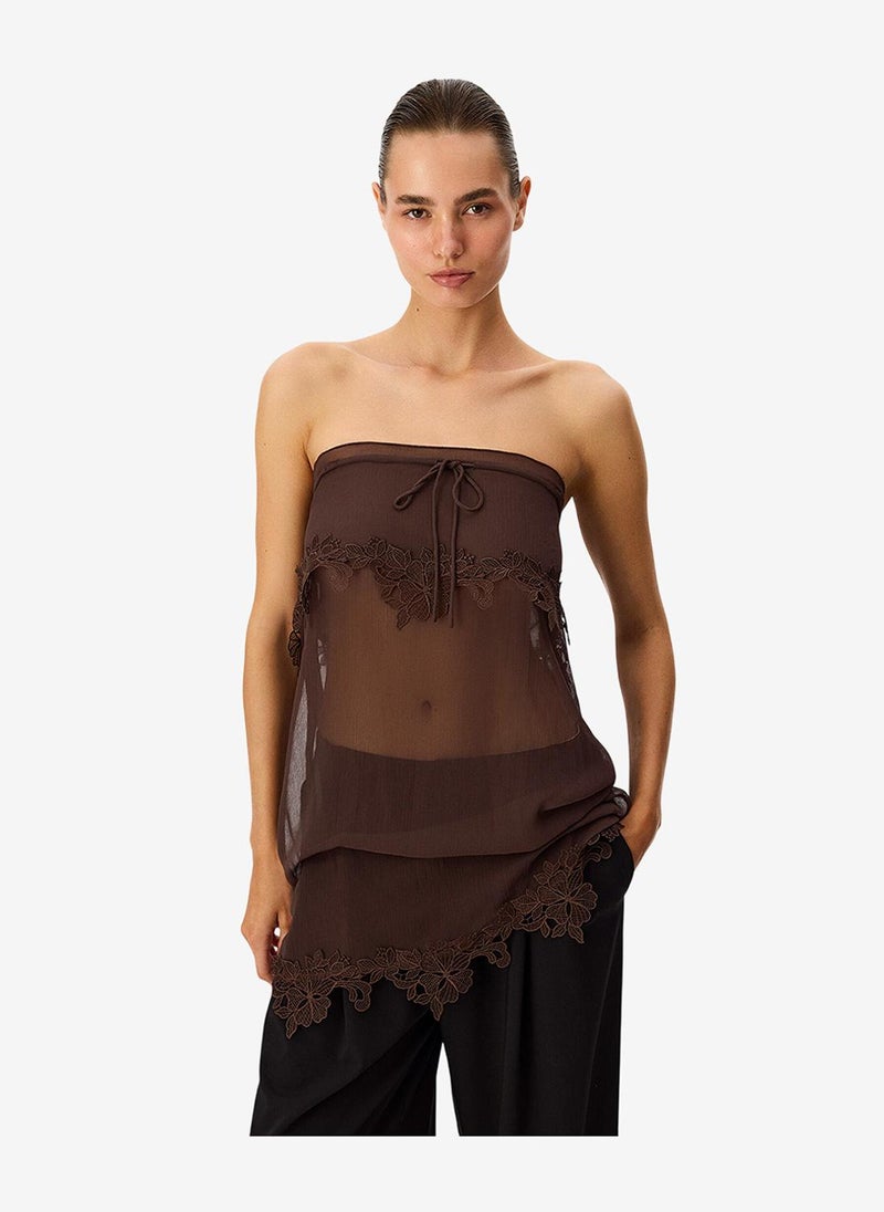 Penti Women's Brown Lightweight Polyester Nightdress - Image 5
